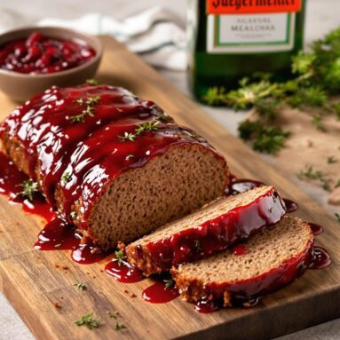 Jägermeister Meatloaf With Cranberry Glaze