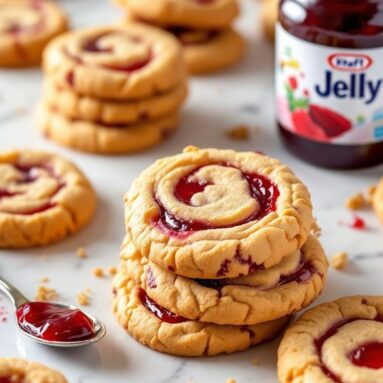 Kraft Peanut Butter and Jelly Swirl Cookies