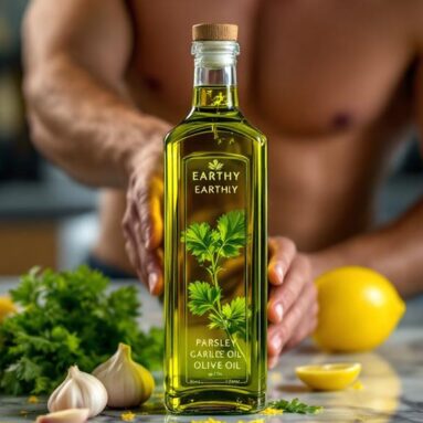 Earthy Parsley Garlic Olive Oil Infusion With Lemon