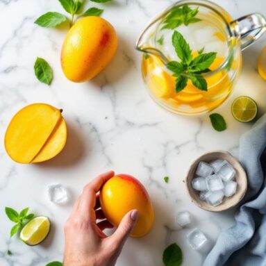 Bright Mango Mint Water Infusion for Refreshment