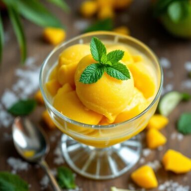 Mango Mojito Sorbet to Celebrate Your Valentine