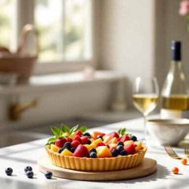 Valentine Dessert Bar Ideas Featuring Moscato Fruit Tart