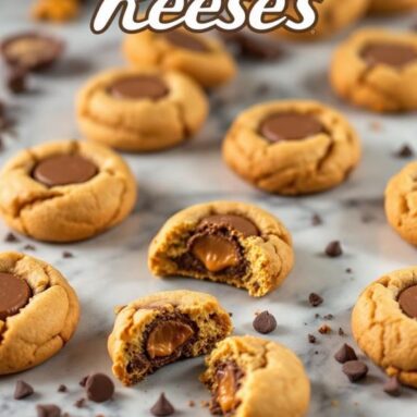 Reese’s Peanut Butter Cup Stuffed Cookies