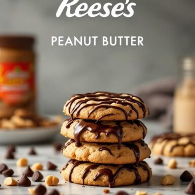 Reese’s Peanut Butter and Chocolate Drizzle Cookies