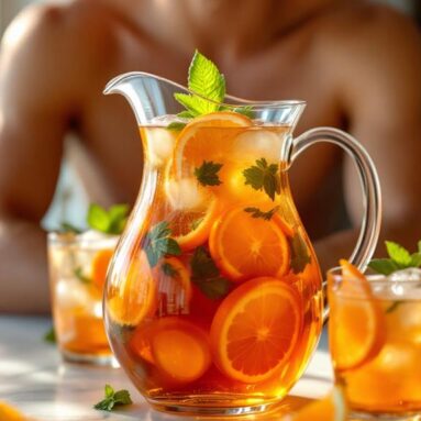 Festive Orange Mint Iced Tea