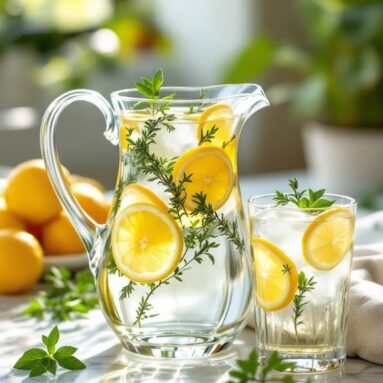 Cheerful Lemon Thyme Infused Water for Refreshment