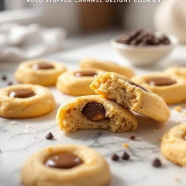 Rolo Stuffed Caramel Delight Cookies