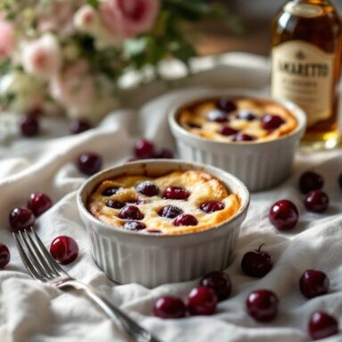 Amaretto Cherry Clafoutis for Two on Valentine’s Day