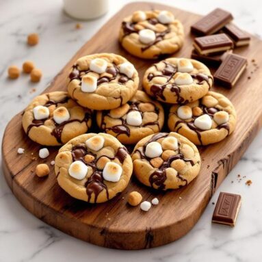 Kit Kat S’mores Cookies When… You Think Camping Is Just an Excuse to Eat More Sweets.
