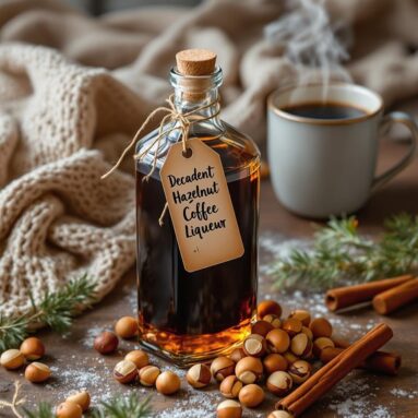 Decadent Hazelnut Coffee Liqueur to Sip by the Fire!
