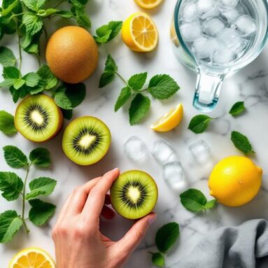 Fruity Kiwi Mint Water Infusion for Refreshment