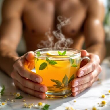 Fresh Mint Chamomile Tea Infusion for Calm