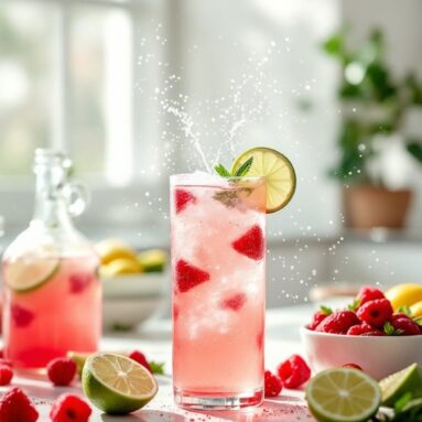 How to Create a Sparkling Raspberry Limeade