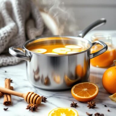 Warm Mulled Spices Apple Juice Infusion