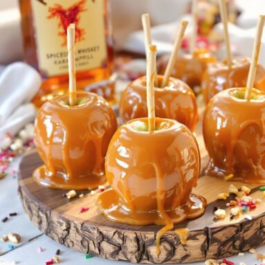 Fireball Whiskey-Spiced Caramel Apples
