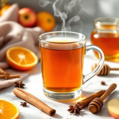 Warm Spiced Honey Apple Cider Tea Infusion