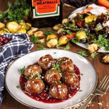 Jägermeister Spiced Meatballs With Cranberry Sauce