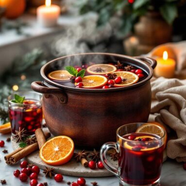 Warm Mulled Wine Infusion With Star Anise