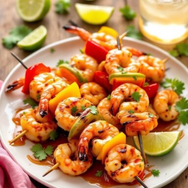 Zesty Tequila Lime Shrimp Skewers for a Fun Valentine