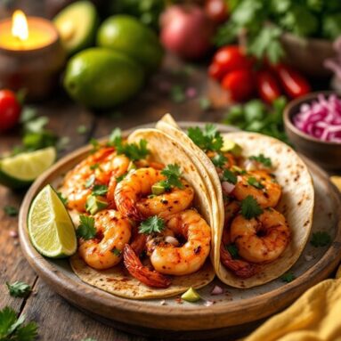 Spicy Margarita Shrimp Tacos for Valentine’s Date Night