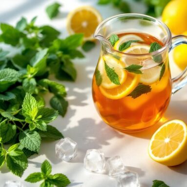 Garden Mint Infused Iced Tea