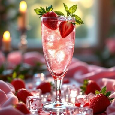 Strawberry Vodka Valentine’s Sparkling Lemonade