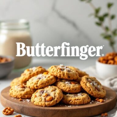 Butterfinger & Pretzel Crunch Cookies