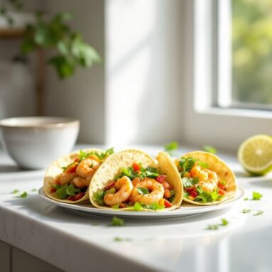 Finger Food Valentines Day: Tequila Lime Shrimp Tacos