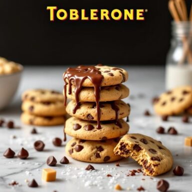Toblerone Chocolate Chip Cookie Sandwiches