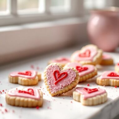 Valentine Spritz Cookies With Cointreau Icing