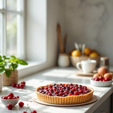 Valentine Dessert Bar Ideas Featuring Kirsch Cherry Tart
