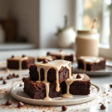 Brownie Hearts Valentines Day With Hazelnut Liqueur Cream