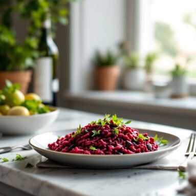 Red Meals For Valentines Day: Cabernet Savignon Beetroot Risotto