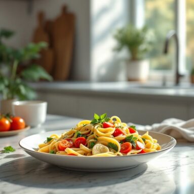 Infused Vodka Valentines Savoury Food Ideas: Pasta Primavera