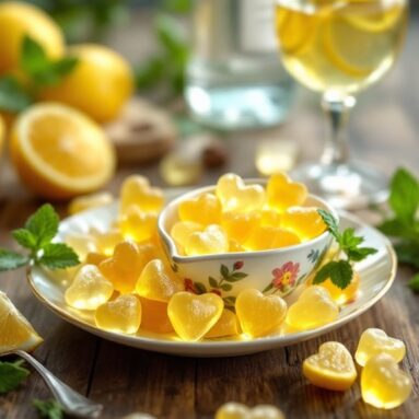 Heart-Shaped Vodka Infused Limoncello Gummy Bears for Valentine’s Day