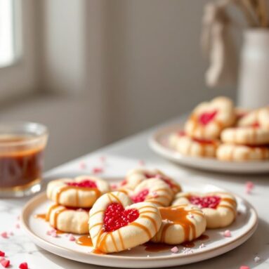 Valentine Spritz Cookies With Whiskey Caramel