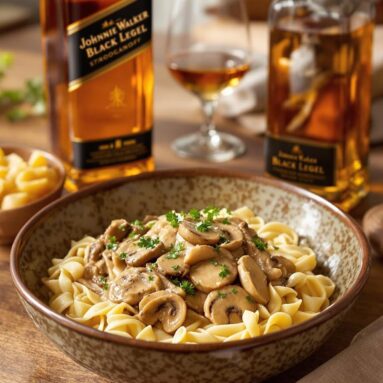 Johnnie Walker Black Label Beef Stroganoff