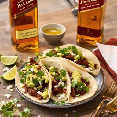 Johnnie Walker Red Label Beef Tacos