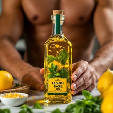 Refreshing Lemon Basil Oil Infusion With Garlic